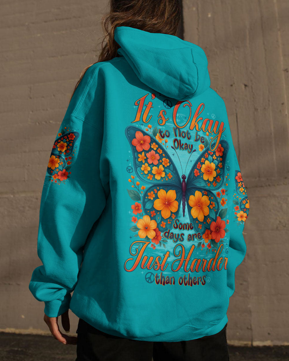 IT'S OKAY TO NOT BE OKAY BUTTERFLY ALL OVER PRINT - TYTD0409251