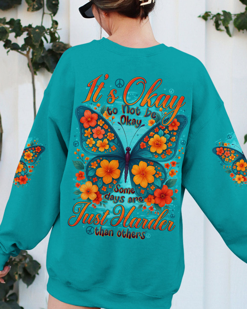 IT'S OKAY TO NOT BE OKAY BUTTERFLY ALL OVER PRINT - TYTD0409251