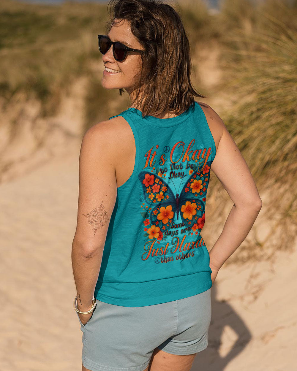 IT'S OKAY TO NOT BE OKAY BUTTERFLY ALL OVER PRINT - TYTD0409251