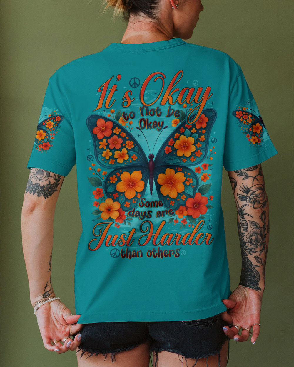 IT'S OKAY TO NOT BE OKAY BUTTERFLY ALL OVER PRINT - TYTD0409251