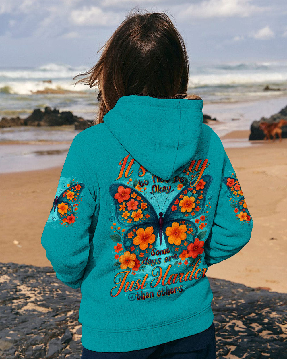 IT'S OKAY TO NOT BE OKAY BUTTERFLY ALL OVER PRINT - TYTD0409251