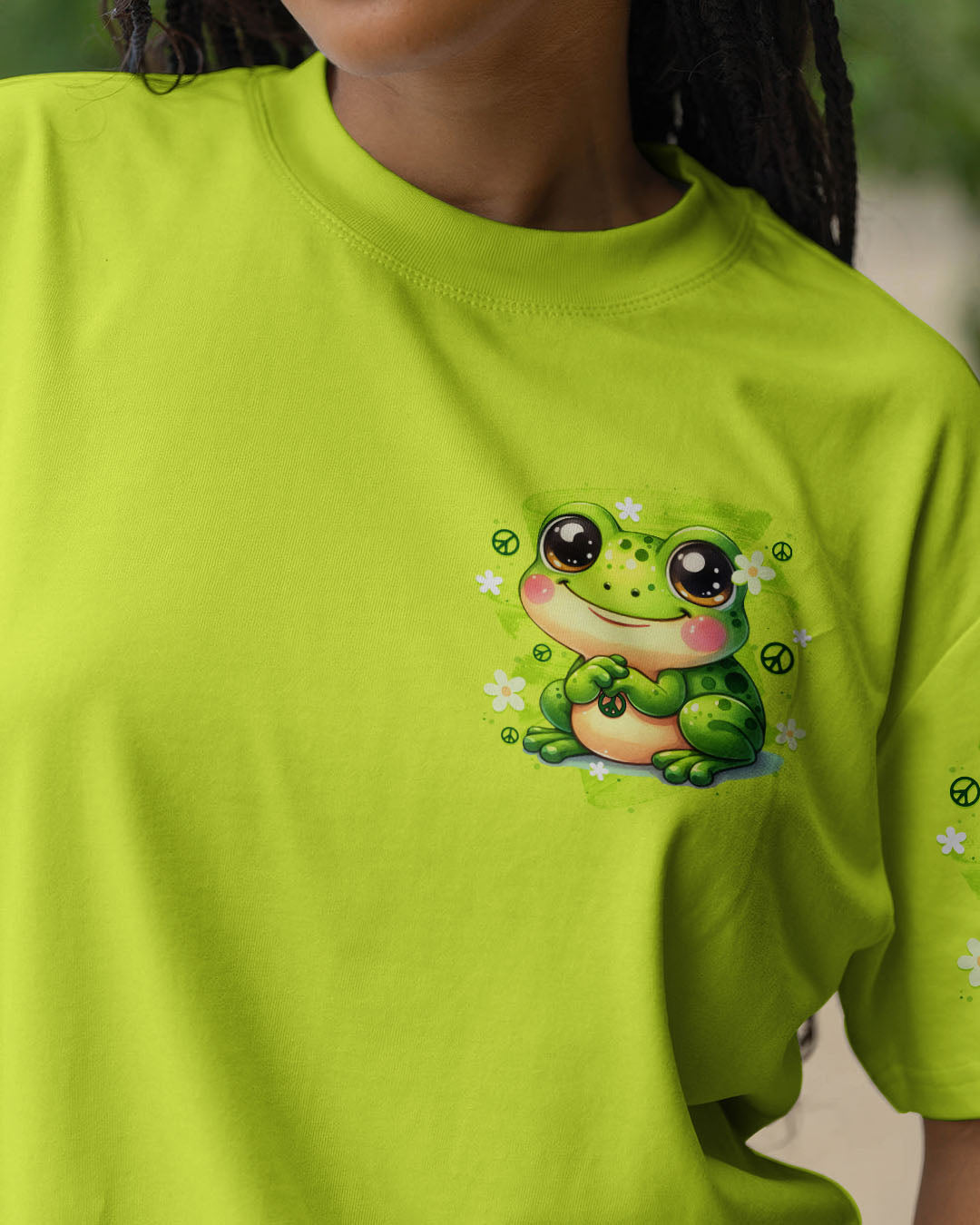 BE YOU THE WORLD WILL ADJUST FROG ALL OVER PRINT - TYTD0409253