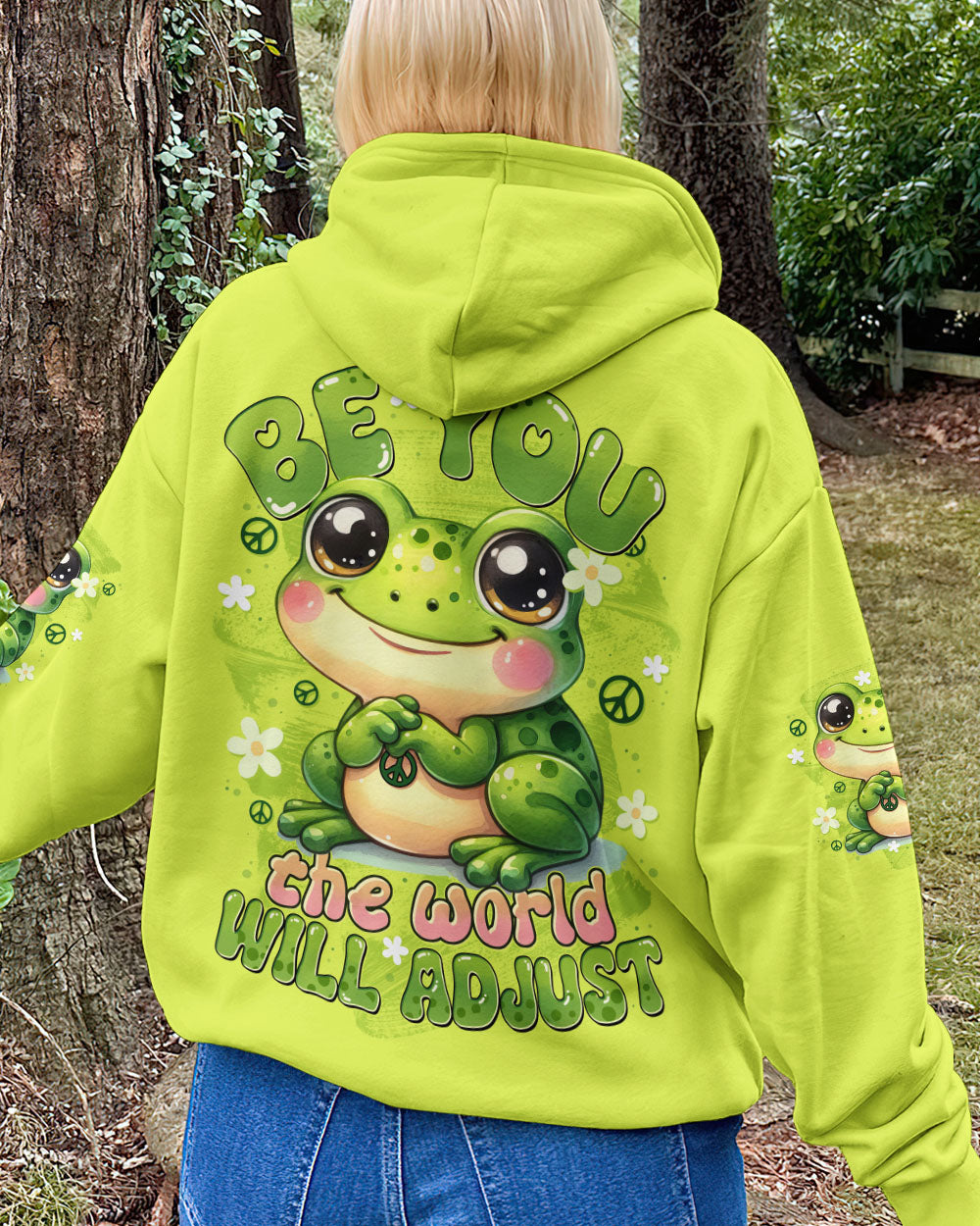 BE YOU THE WORLD WILL ADJUST FROG ALL OVER PRINT - TYTD0409253