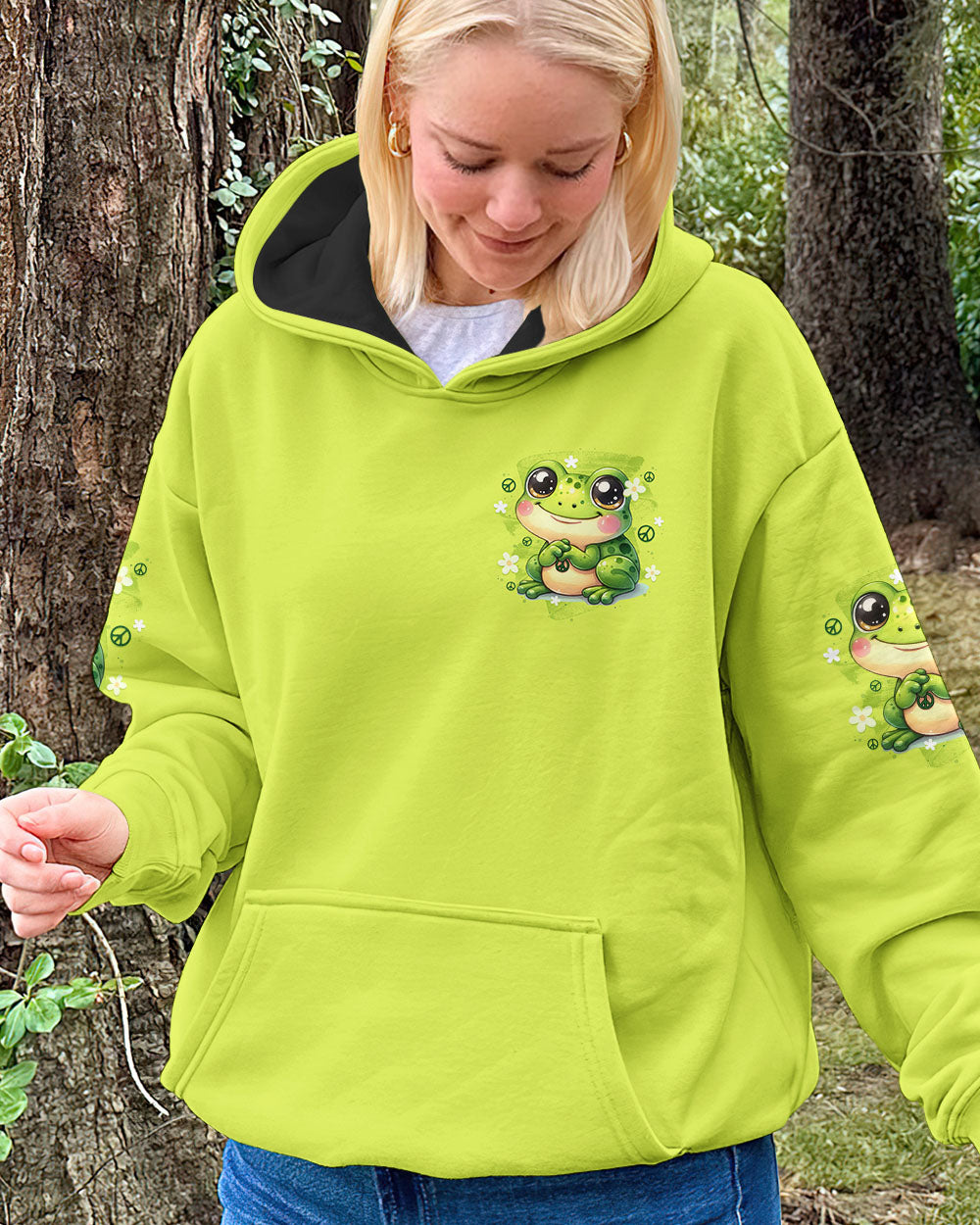 BE YOU THE WORLD WILL ADJUST FROG ALL OVER PRINT - TYTD0409253