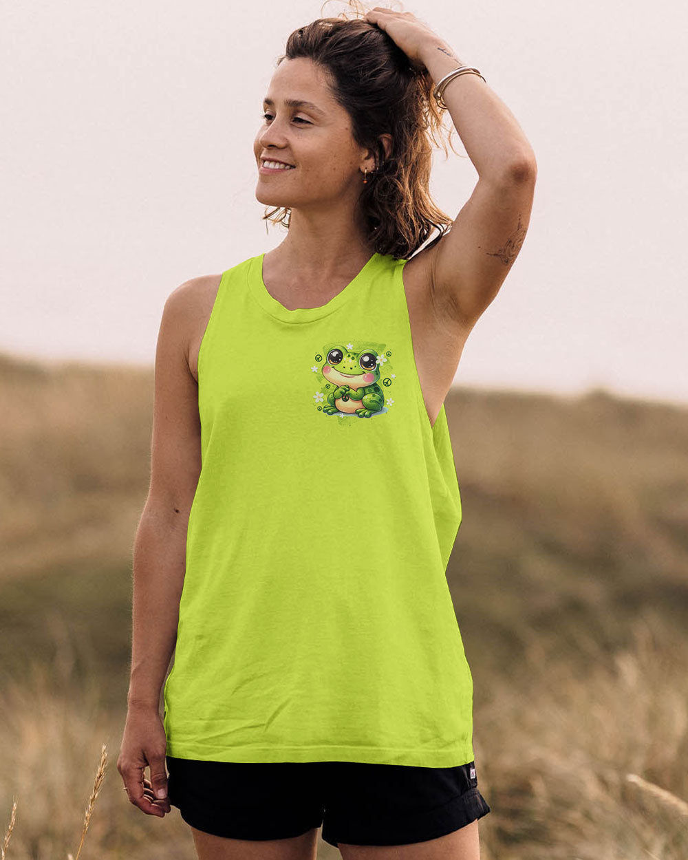 BE YOU THE WORLD WILL ADJUST FROG ALL OVER PRINT - TYTD0409253