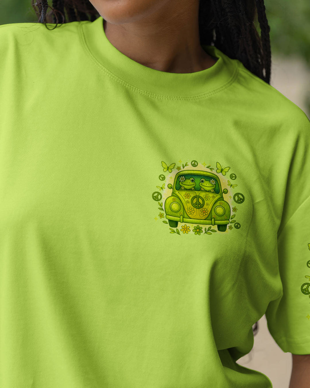 BE YOU THE WORLD WILL ADJUST FROG ALL OVER PRINT - TYTD04253