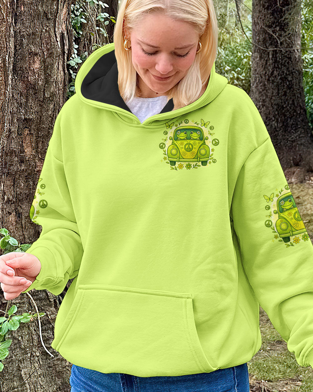 BE YOU THE WORLD WILL ADJUST FROG ALL OVER PRINT - TYTD04253