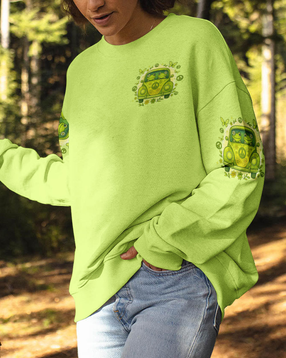 BE YOU THE WORLD WILL ADJUST FROG ALL OVER PRINT - TYTD04253