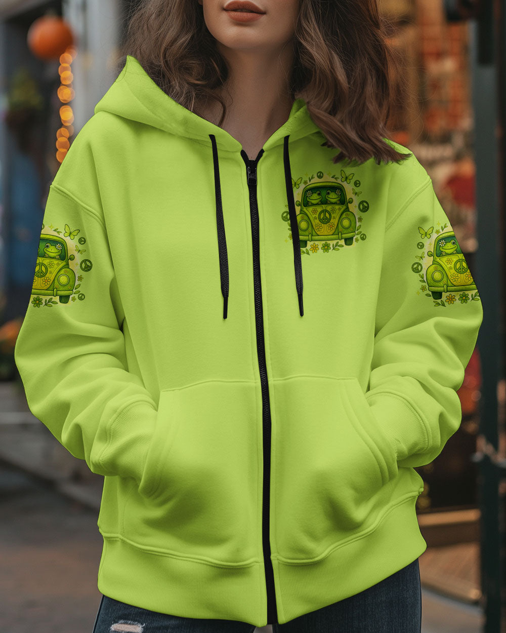 BE YOU THE WORLD WILL ADJUST FROG ALL OVER PRINT - TYTD04253