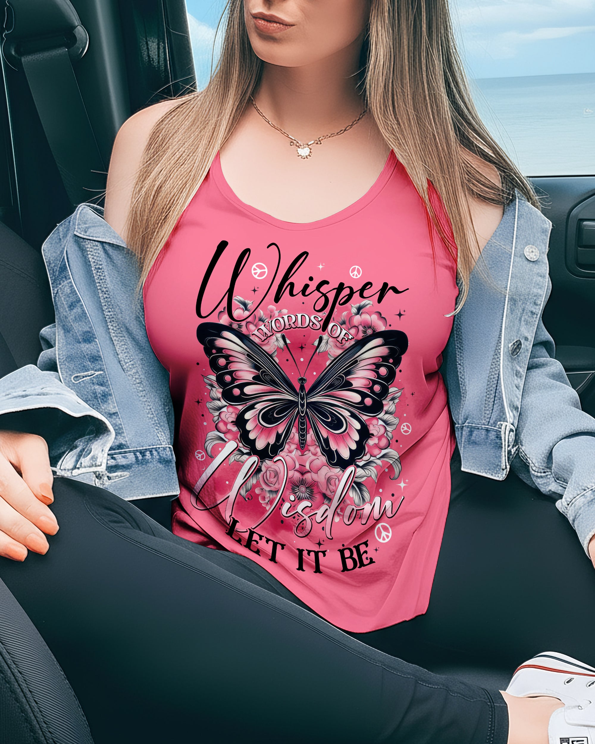 WHISPER WORDS OF WISDOM LET IT BE BUTTERFLY ALL OVER PRINT - TYTD0501261