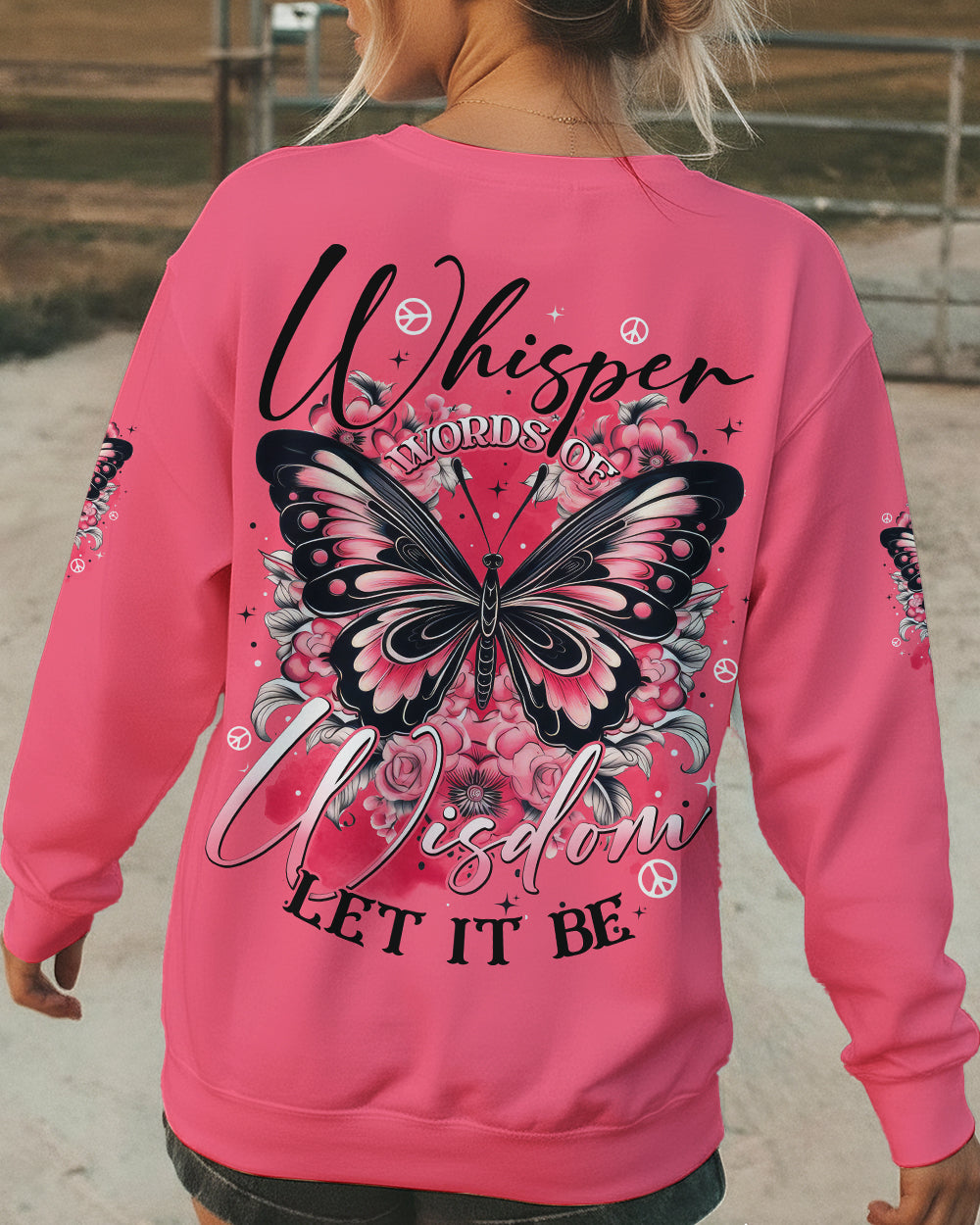 WHISPER WORDS OF WISDOM LET IT BE BUTTERFLY ALL OVER PRINT - TYTD0501261