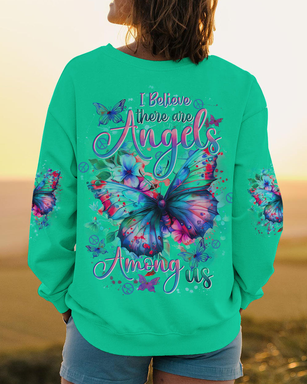 I BELIEVE THERE ARE ANGELS AMONG US ALL OVER PRINT - TYTD0504243