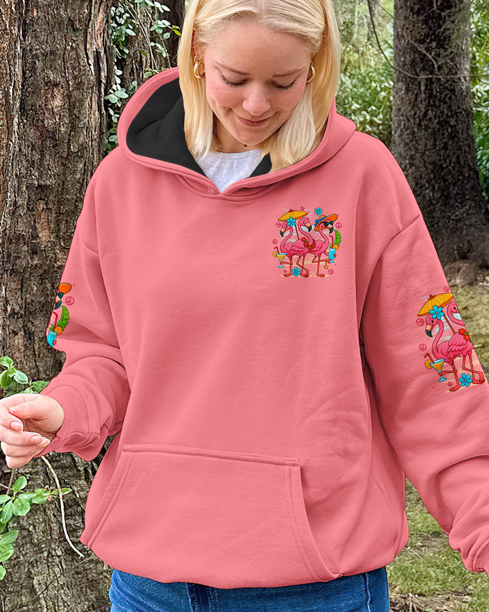 LET'S GO GIRLS FLAMINGO ALL OVER PRINT - TYTD0505251