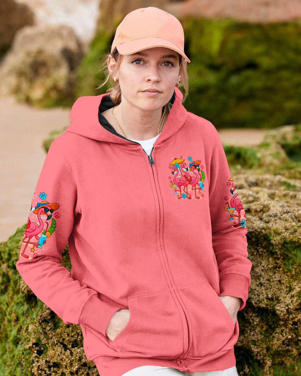 LET'S GO GIRLS FLAMINGO ALL OVER PRINT - TYTD0505251