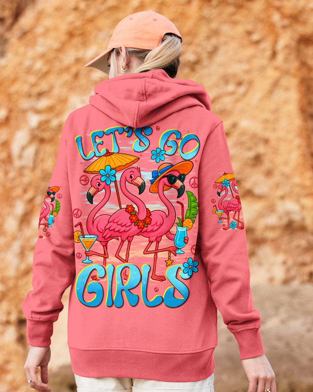 LET'S GO GIRLS FLAMINGO ALL OVER PRINT - TYTD0505251