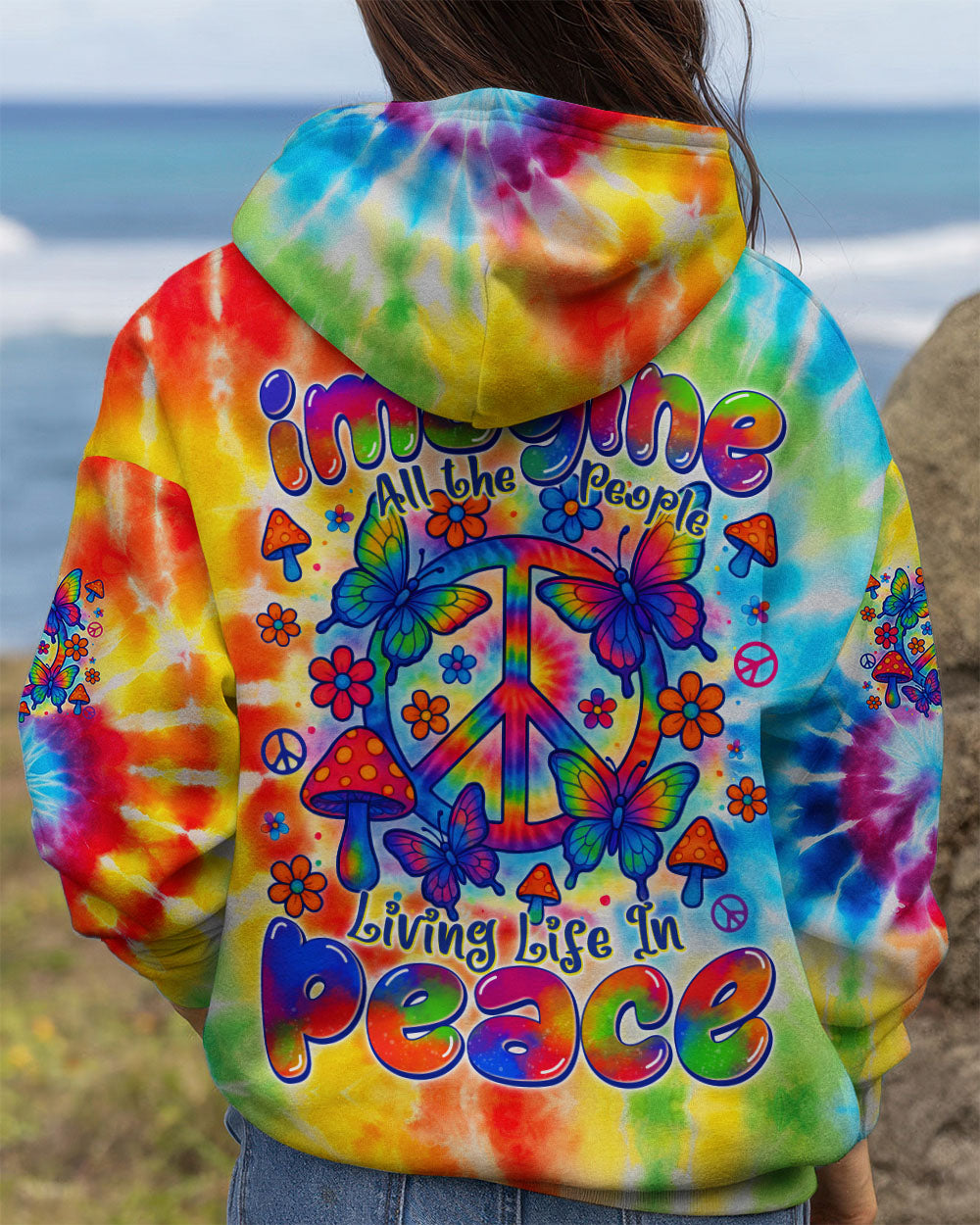 IMAGINE ALL THE PEOPLE LIVING LIFE IN PEACE ALL OVER PRINT - TYTD0508252