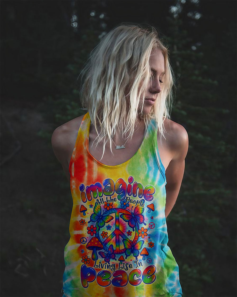 IMAGINE ALL THE PEOPLE LIVING LIFE IN PEACE ALL OVER PRINT - TYTD0508252