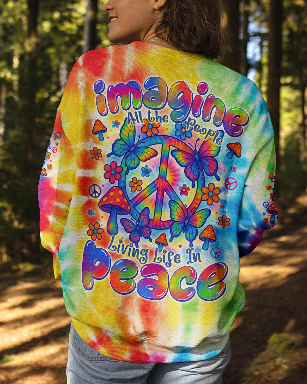 IMAGINE ALL THE PEOPLE LIVING LIFE IN PEACE ALL OVER PRINT - TYTD0508252