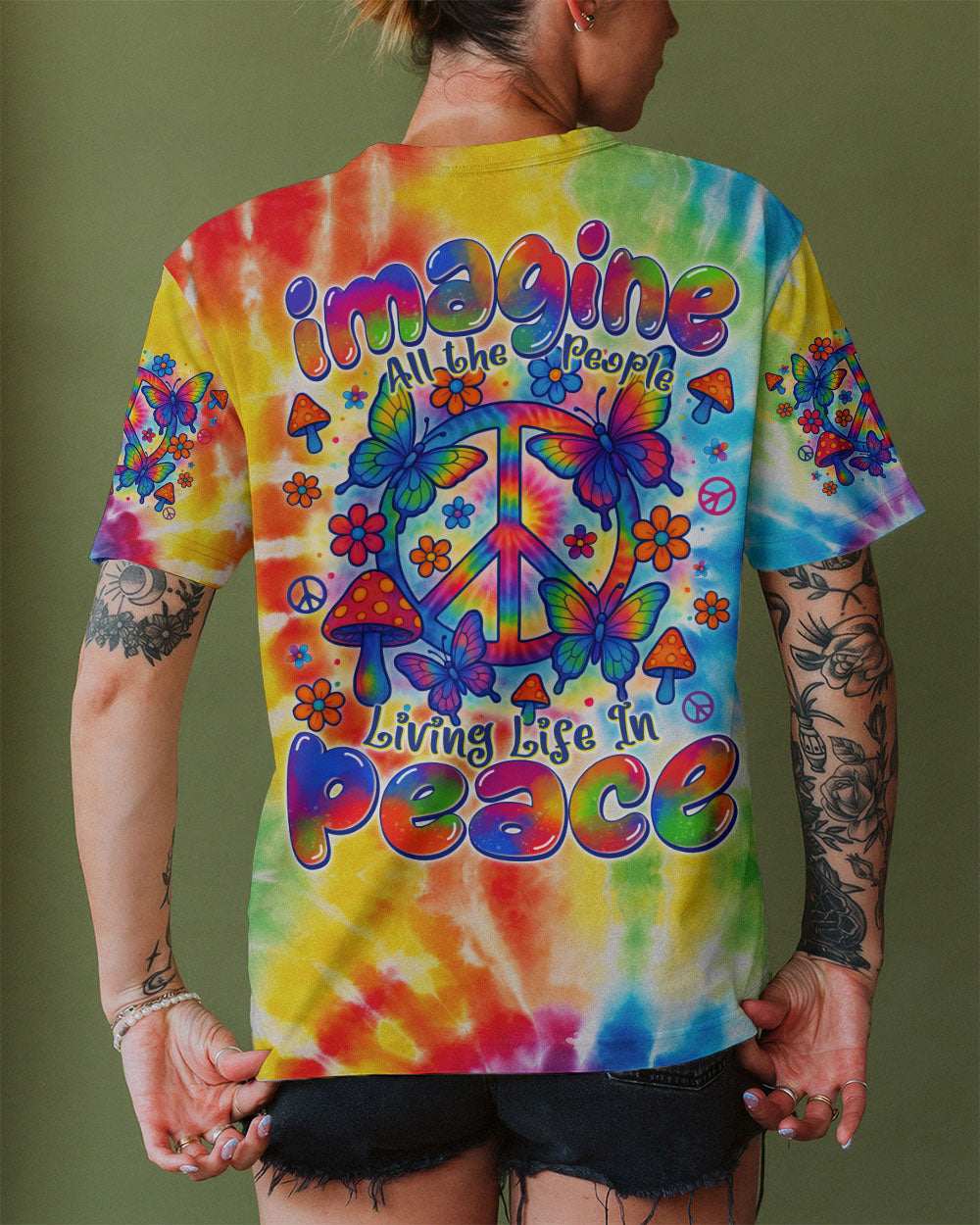 IMAGINE ALL THE PEOPLE LIVING LIFE IN PEACE ALL OVER PRINT - TYTD0508252