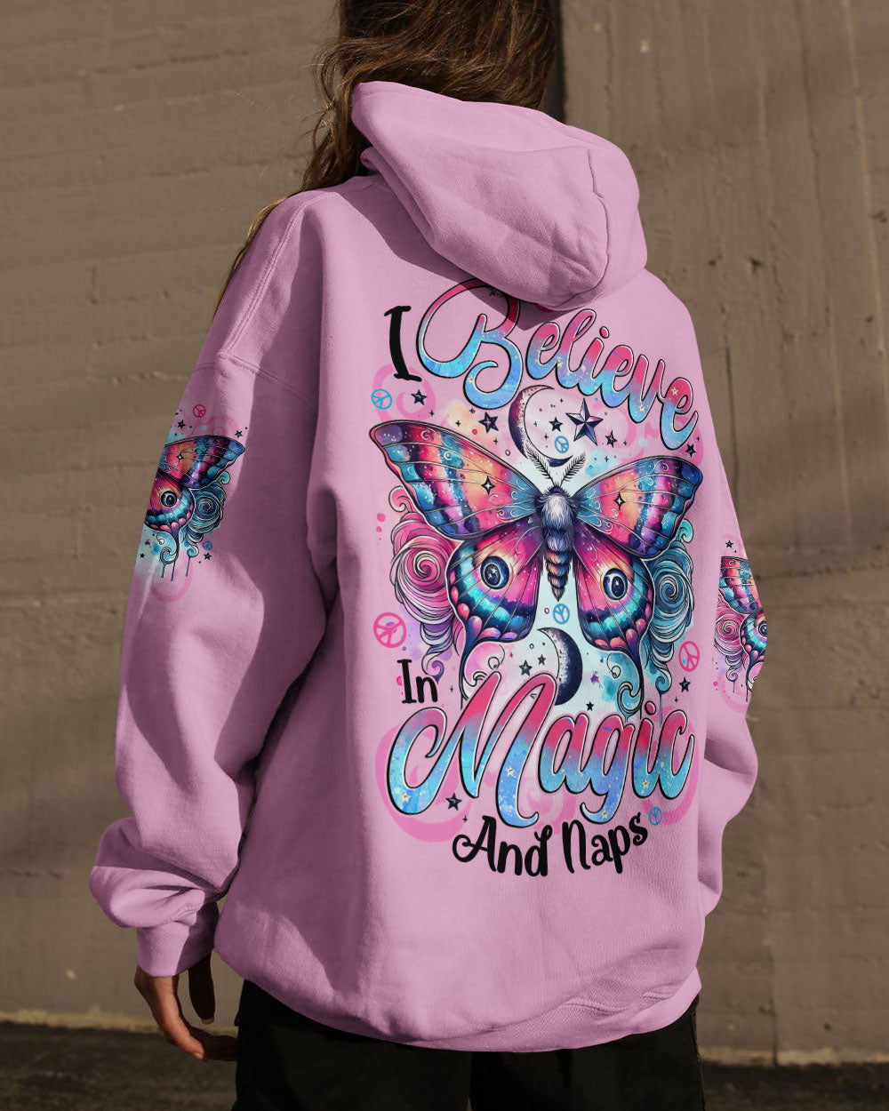 I BELIEVE IN MAGIC AND NAPS BUTTERFLY ALL OVER PRINT - TYTD0508254