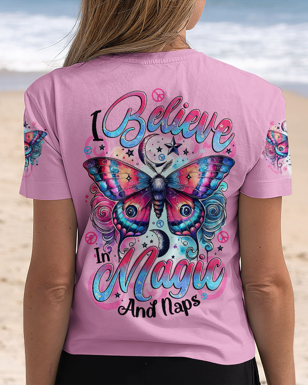 I BELIEVE IN MAGIC AND NAPS BUTTERFLY ALL OVER PRINT - TYTD0508254