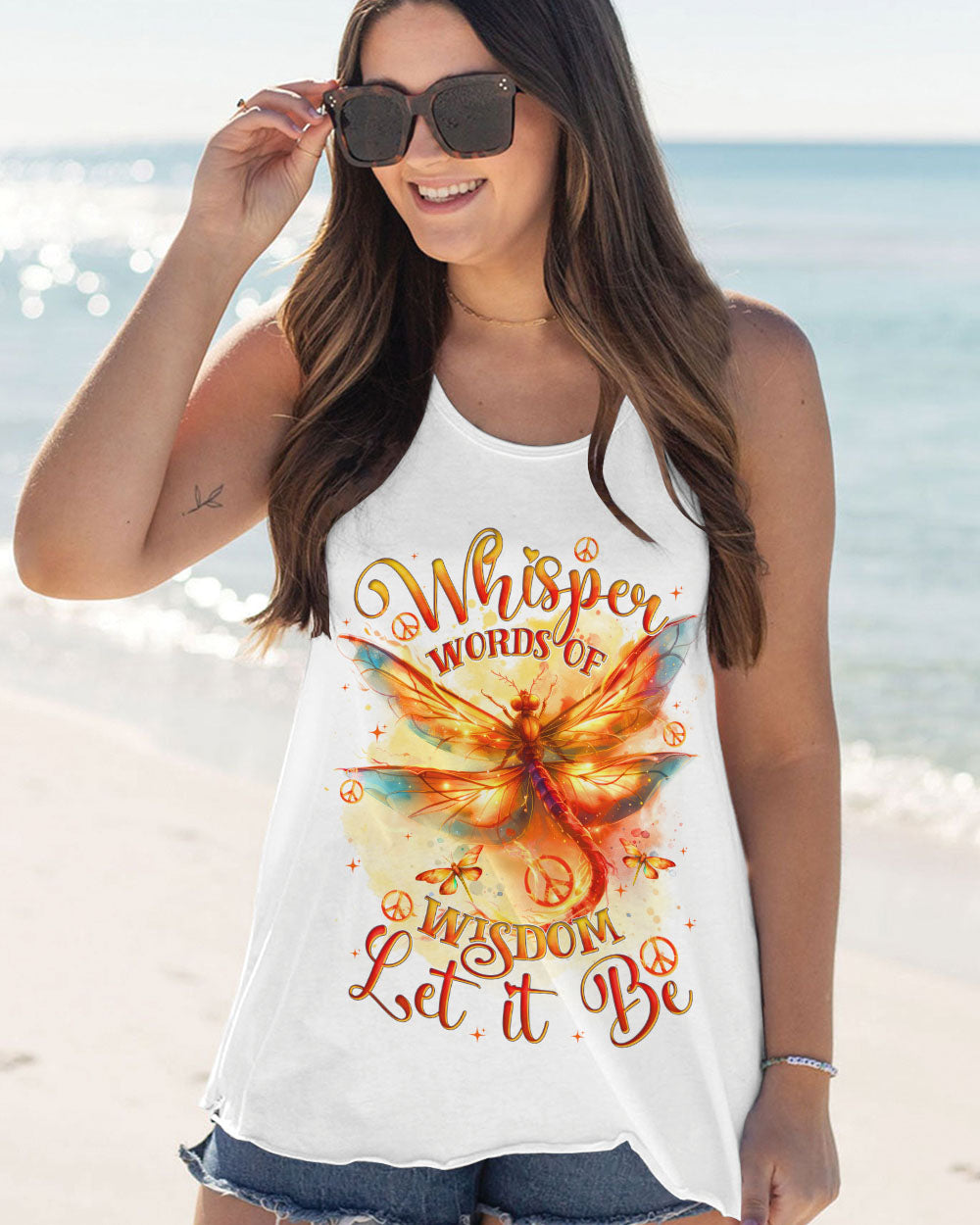 WHISPER WORDS OF WISDOM LET IT BE DRAGONFLY ALL OVER PRINT - TYTD0511241