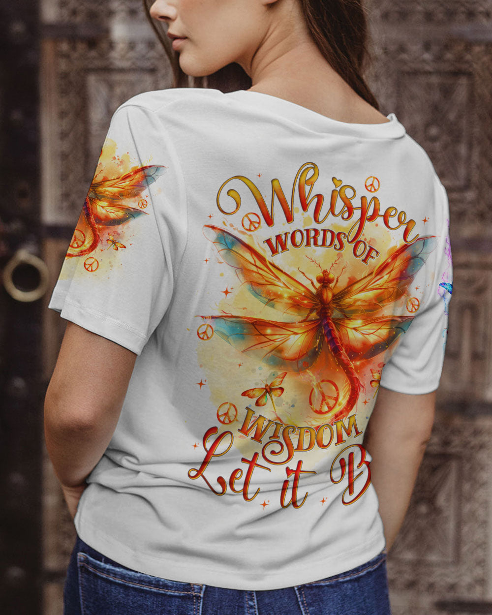 WHISPER WORDS OF WISDOM LET IT BE DRAGONFLY ALL OVER PRINT - TYTD0511241