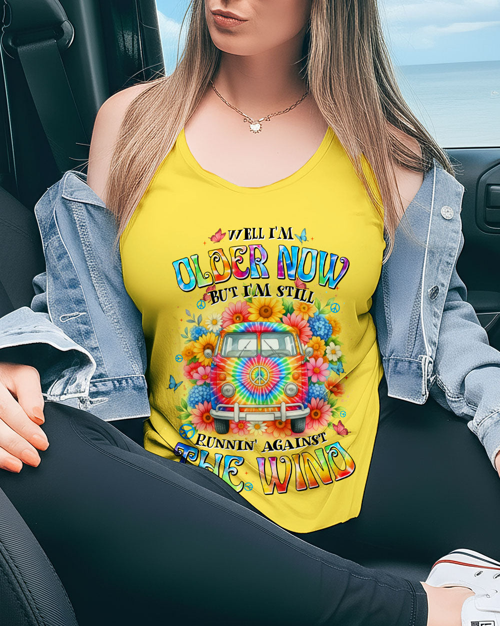 RUNNING AGAINST THE WIND CAR TIE DYE ALL OVER PRINT - TYTD0512251