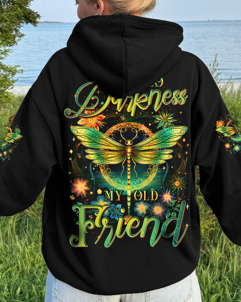 HELLO DARKNESS MY OLD FRIEND DRAGONFLY ALL OVER PRINT - TYTD0609252