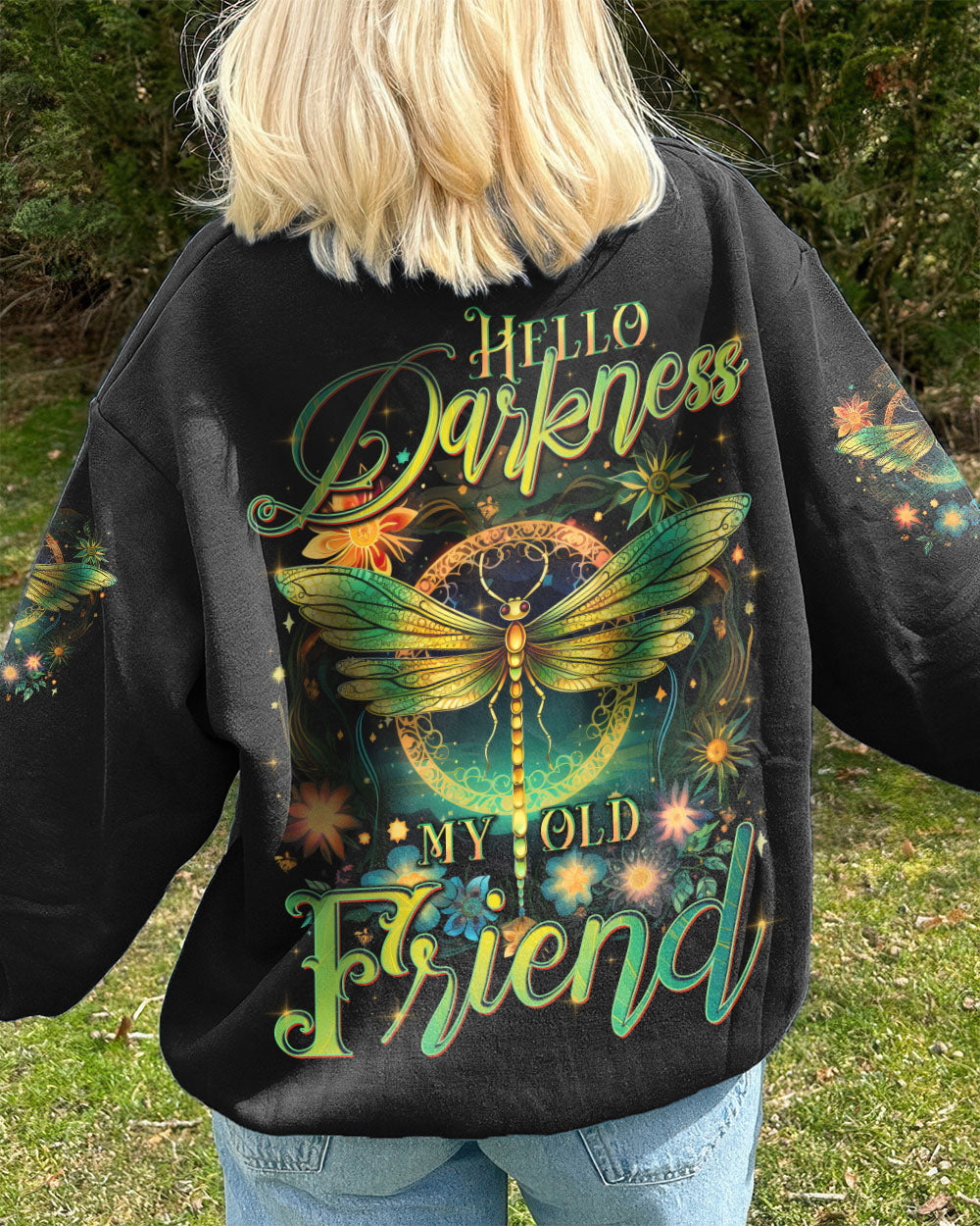 HELLO DARKNESS MY OLD FRIEND DRAGONFLY ALL OVER PRINT - TYTD0609252