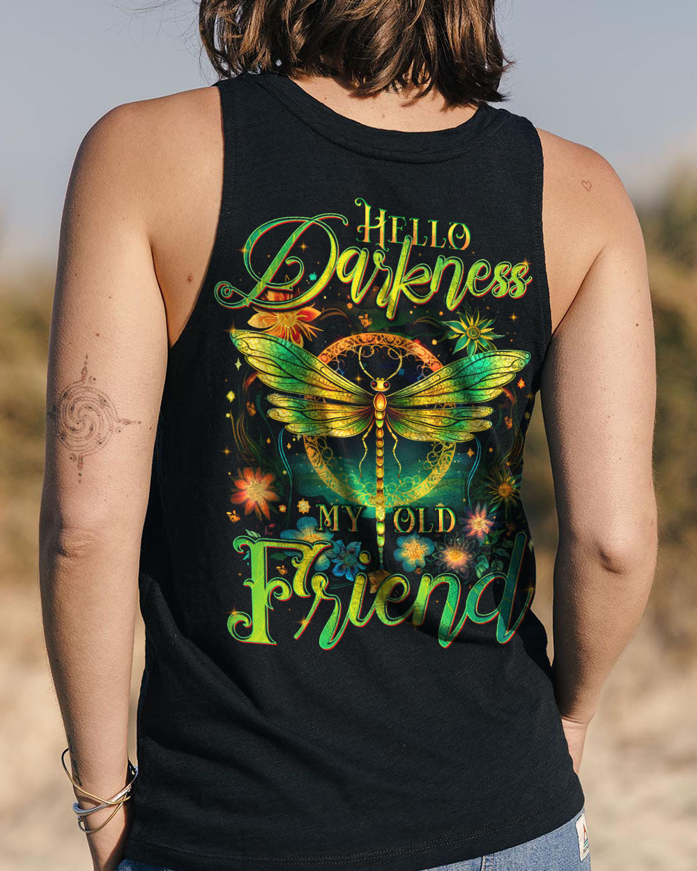 HELLO DARKNESS MY OLD FRIEND DRAGONFLY ALL OVER PRINT - TYTD0609252