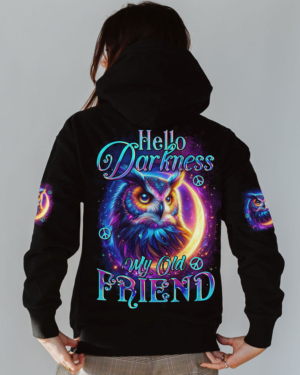 HELLO DARKNESS MY OLD FRIEND OWL ALL OVER PRINT - TYTD0611251