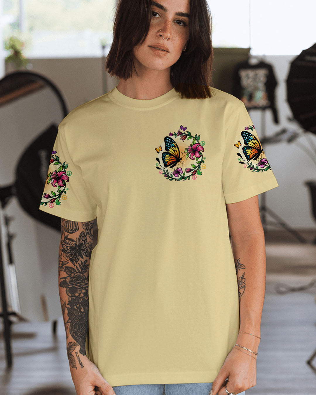 JUST BREATHE BUTTERFLY ALL OVER PRINT - TYTD0707252