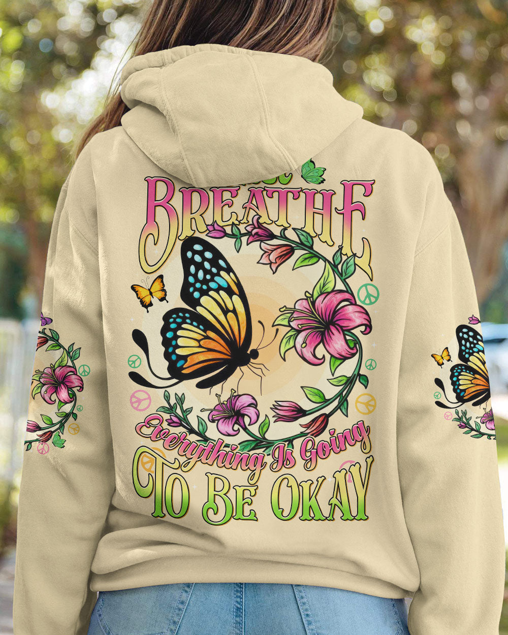 JUST BREATHE BUTTERFLY ALL OVER PRINT - TYTD0707252