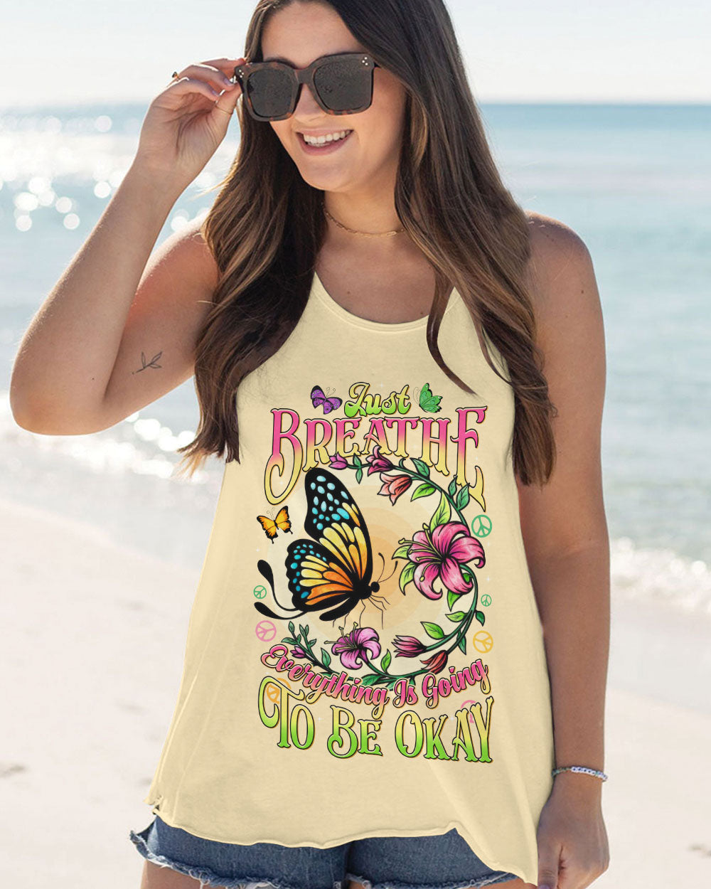 JUST BREATHE BUTTERFLY ALL OVER PRINT - TYTD0707252