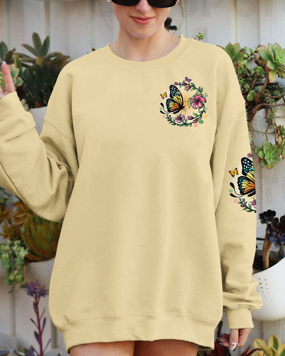 JUST BREATHE BUTTERFLY ALL OVER PRINT - TYTD0707252