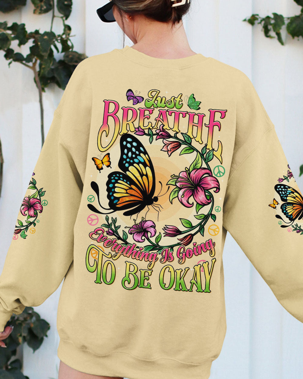 JUST BREATHE BUTTERFLY ALL OVER PRINT - TYTD0707252