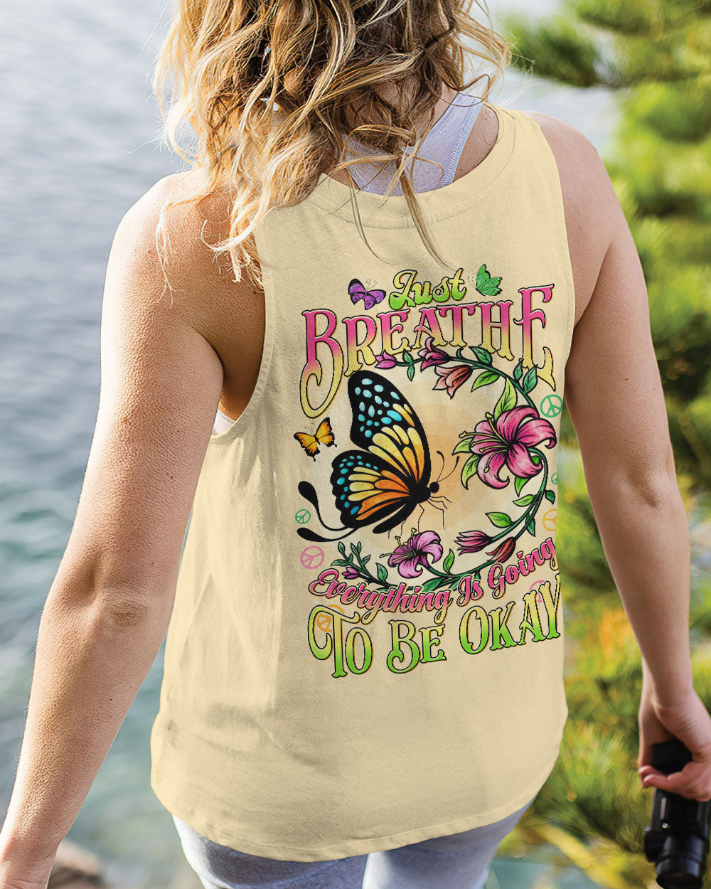 JUST BREATHE BUTTERFLY ALL OVER PRINT - TYTD0707252