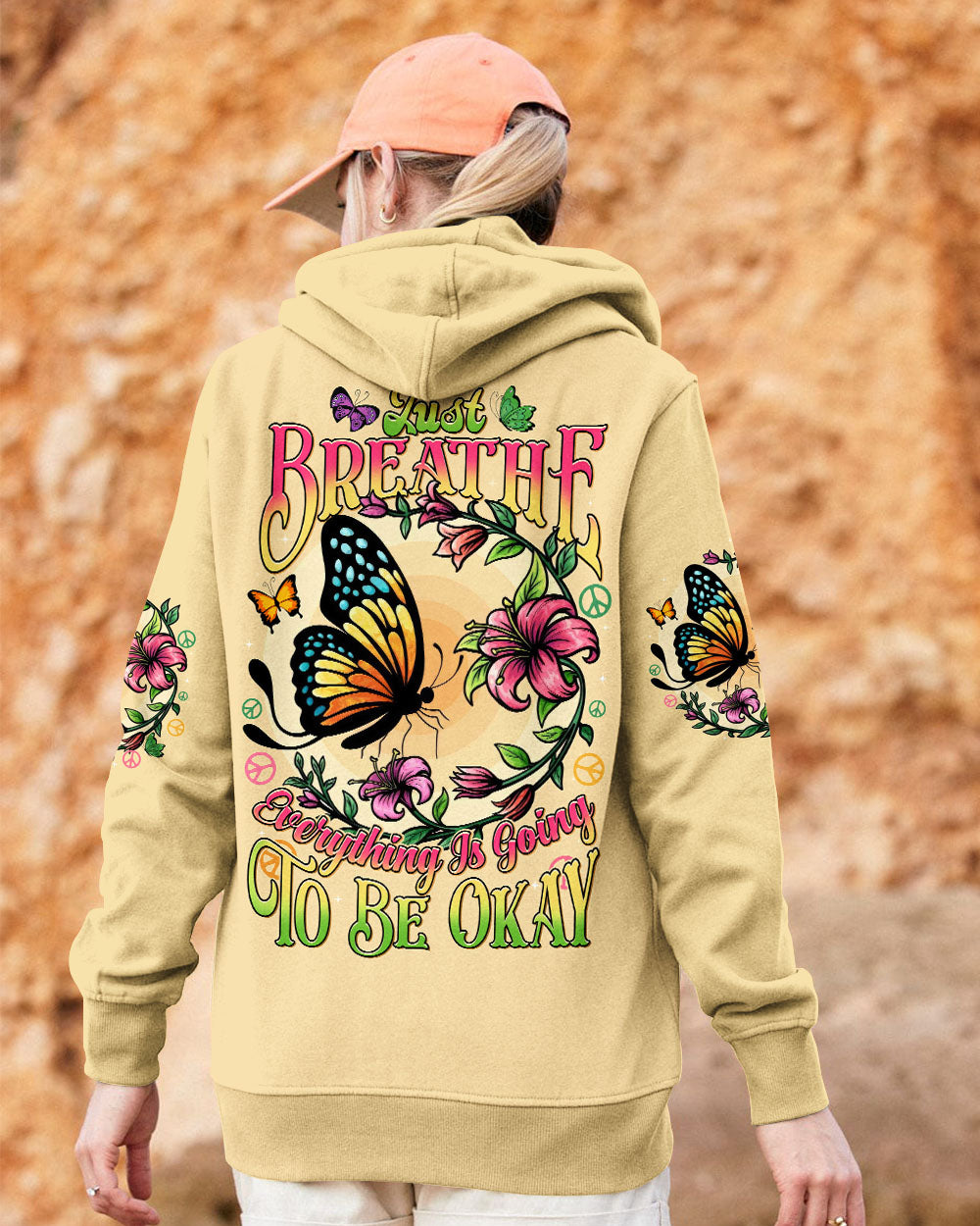 JUST BREATHE BUTTERFLY ALL OVER PRINT - TYTD0707252