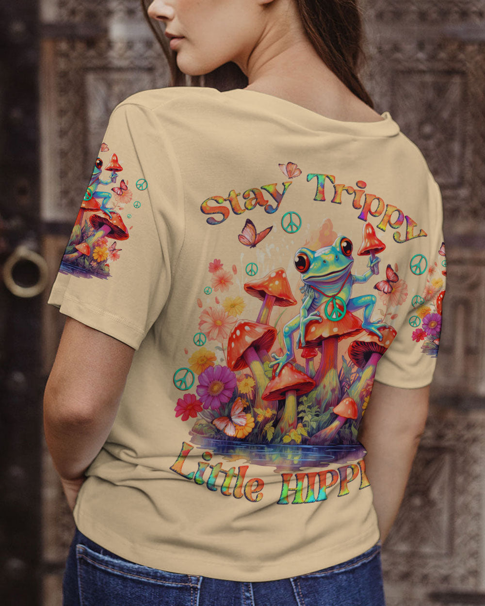 STAY TRIPPY LITTLE HIPPIE ALL OVER PRINT - TYTD0710232