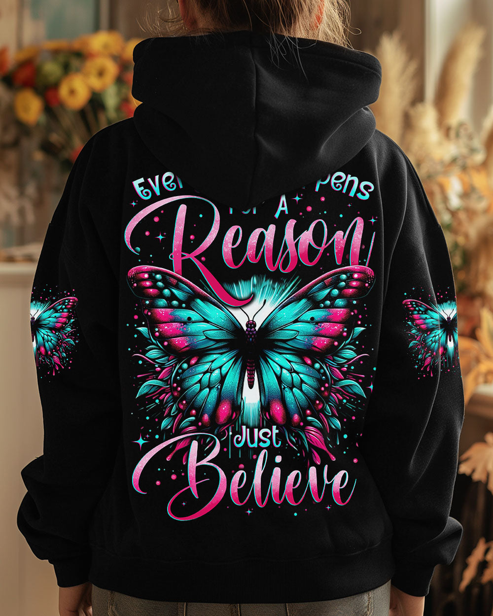 JUST BELEIVE BUTTERFLY ALL OVER PRINT - TYTD0710242