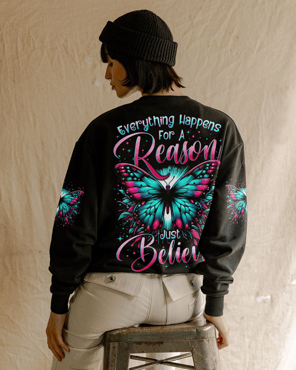 JUST BELEIVE BUTTERFLY ALL OVER PRINT - TYTD0710242