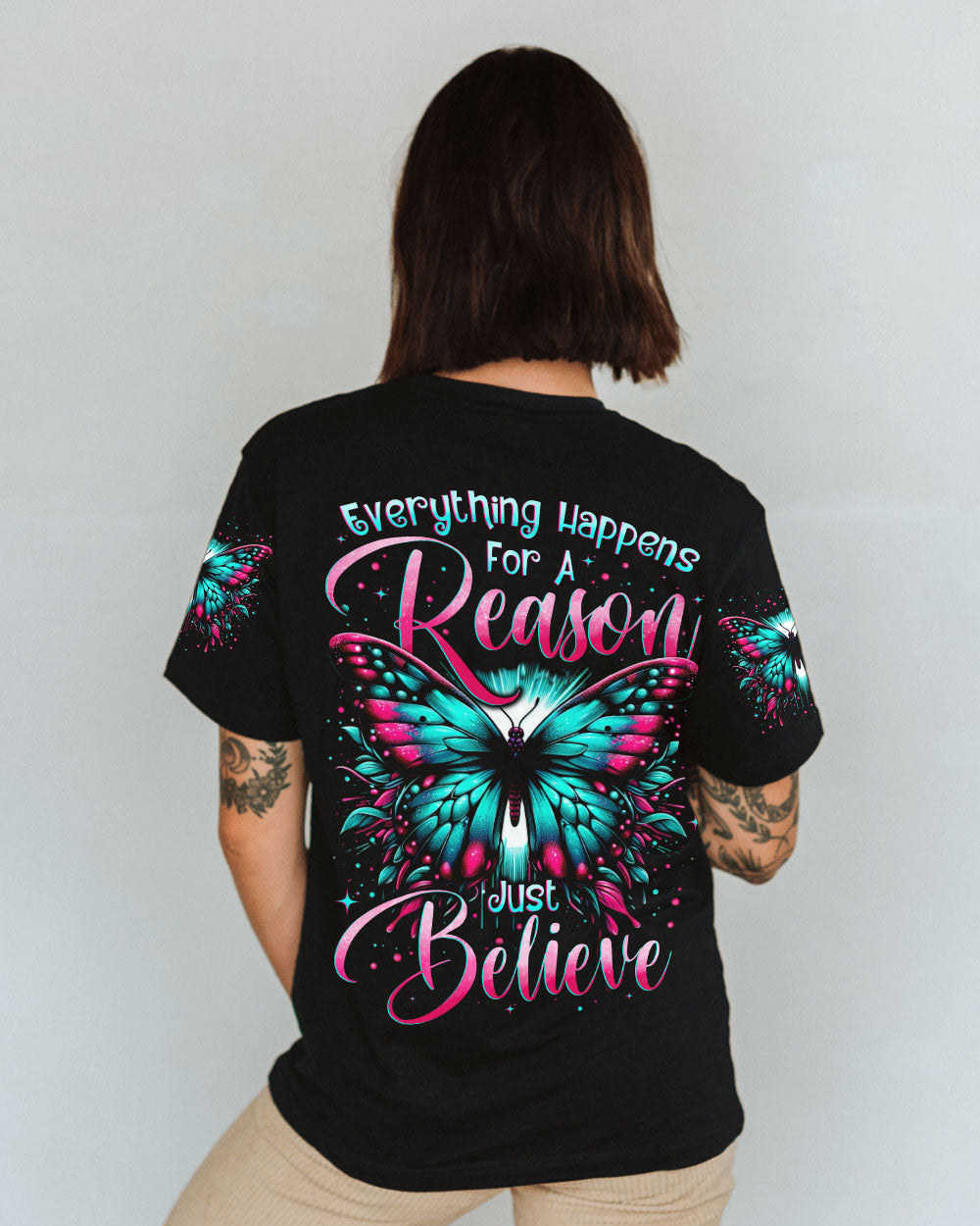 JUST BELEIVE BUTTERFLY ALL OVER PRINT - TYTD0710242