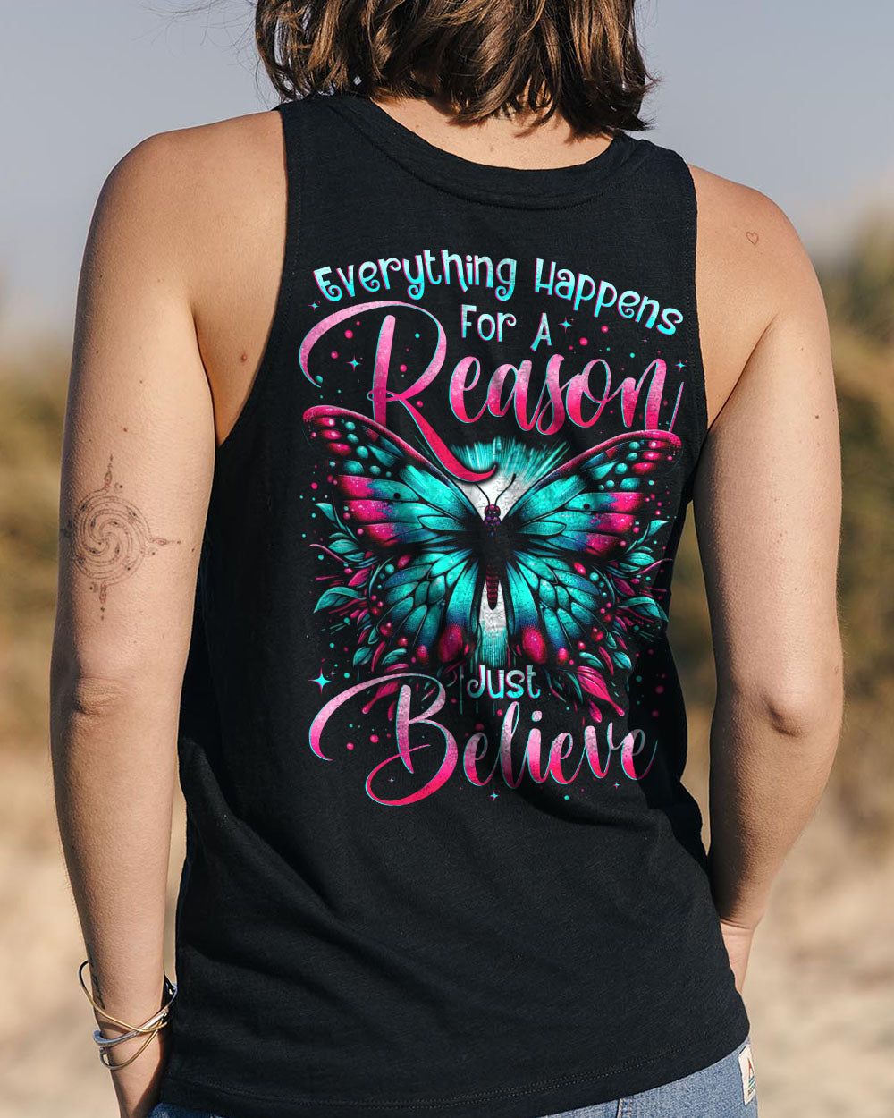 JUST BELEIVE BUTTERFLY ALL OVER PRINT - TYTD0710242