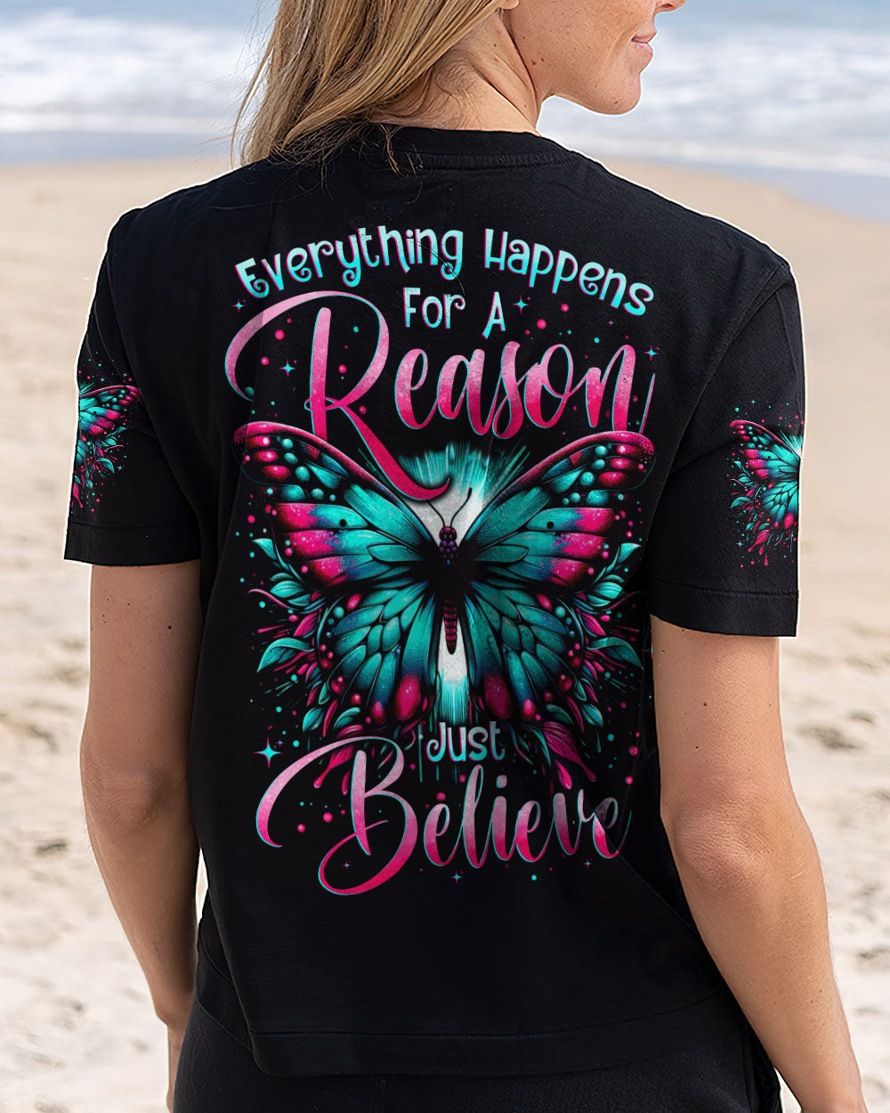 JUST BELEIVE BUTTERFLY ALL OVER PRINT - TYTD0710242