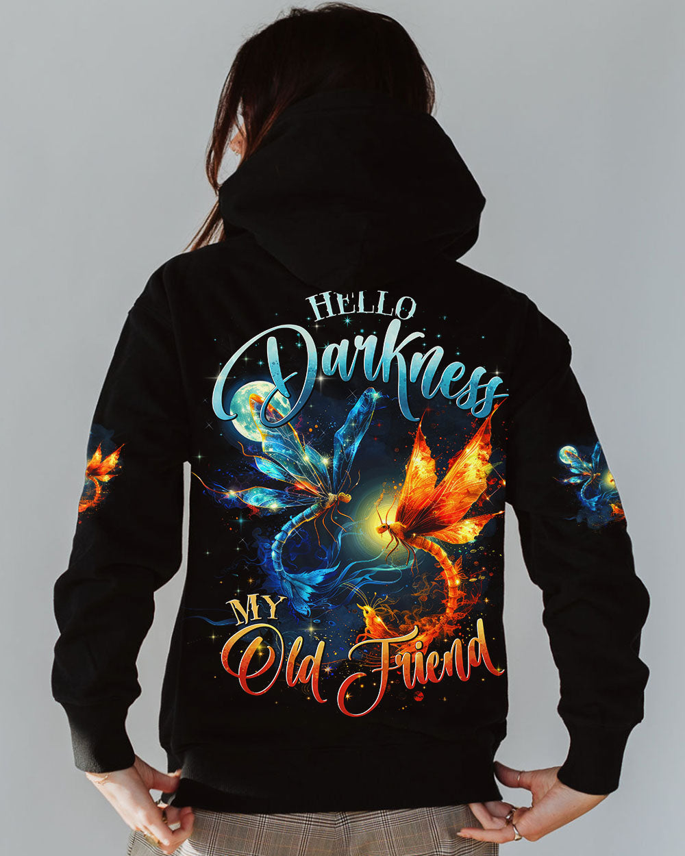 HELLO DARKNESS MY OLD FRIEND DRAGONFLIES ALL OVER PRINT - TYTD0711242