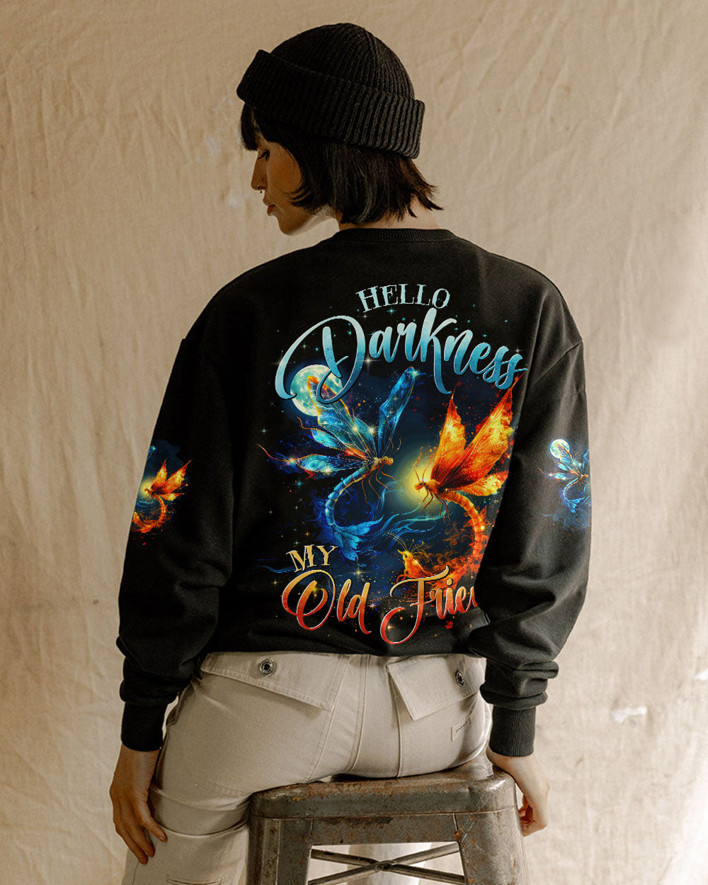 HELLO DARKNESS MY OLD FRIEND DRAGONFLIES ALL OVER PRINT - TYTD0711242