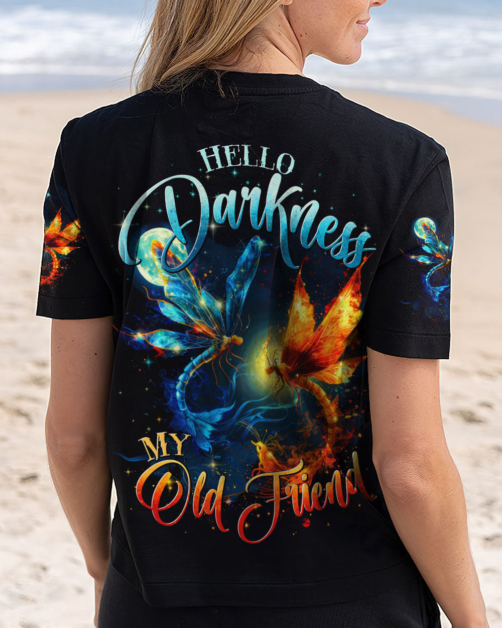 HELLO DARKNESS MY OLD FRIEND DRAGONFLIES ALL OVER PRINT - TYTD0711242