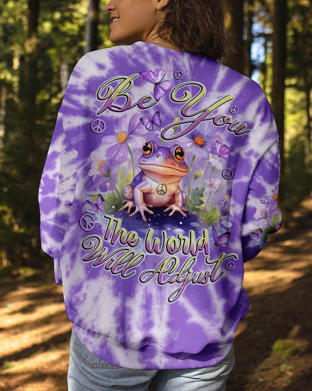 BE YOU THE WORLD WILL ADJUST FROG ALL OVER PRINT - TYTD0712233