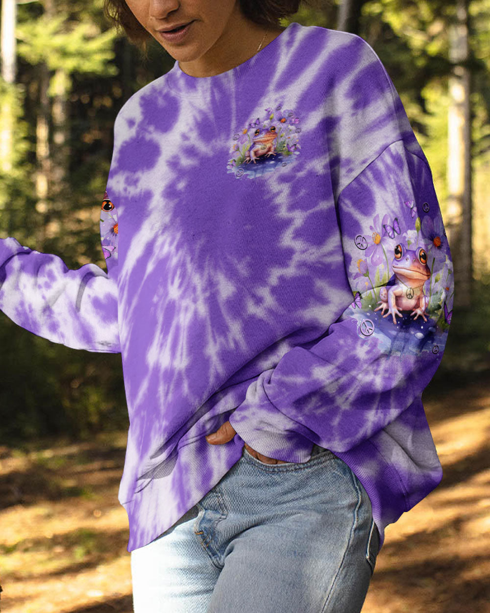 BE YOU THE WORLD WILL ADJUST FROG ALL OVER PRINT - TYTD0712233